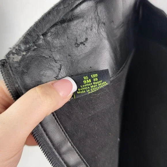 Sam Edelman Penny Black Leather Knee High Riding Boot Women 9 Minimalist Classic - Picture 11 of 13